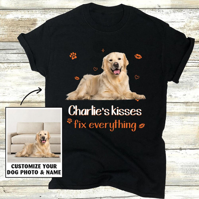 Dog Kisses - Personalized Custom Photo Unisex T-shirt