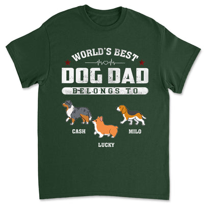 Dad Belongs To - Personalized Custom Unisex T-shirt